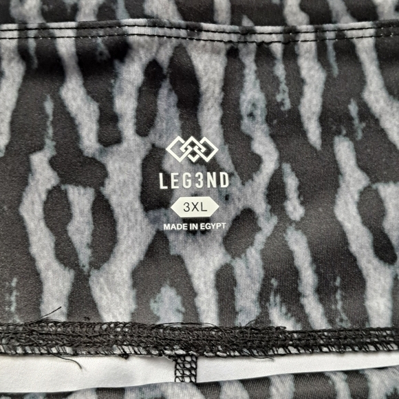 Legend Size 3XL Black Cheetah Print Bike Shorts NWT - Picture 4 of 7